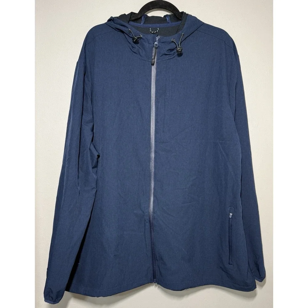 Swiss Tech Performance Softshell Hooded Jacket Men's 3XL Navy Blue SM10101YB